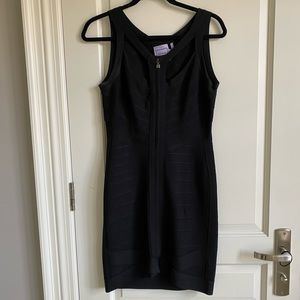 Herve Leger size L bandage zip front dress